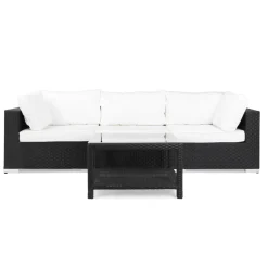 Loungegrupp Comfort Garden Bahamas 3-sits med Utebord 75x75 Utomhus