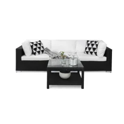 Loungegrupp Comfort Garden Bahamas 3-sits med Utebord 75x75 Utomhus