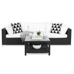Loungegrupp Comfort Garden Bahamas 3-sits med Utebord 75x75 Utomhus