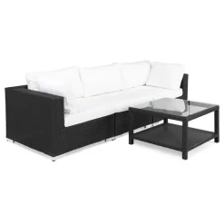 Loungegrupp Comfort Garden Bahamas 3-sits med Utebord 75x75 Utomhus