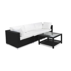 Loungegrupp Comfort Garden Bahamas 3-sits med Utebord 75x75 Utomhus