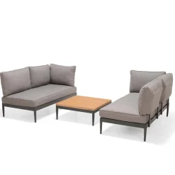 Loungegrupp LifestyleGarden TOPAZ vänster/höger 2-sitssoffa x 2 + soffbord 73 cm
