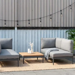 Loungegrupp LifestyleGarden TOPAZ vänster/höger 2-sitssoffa x 2 + soffbord 73 cm