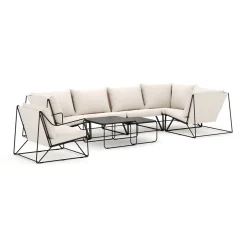 Loungesoffa Comfort Garden Usteryd utomhus hörnsoffa Schäslong 6-sits vändbar med fåtölj
