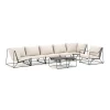 Loungesoffa Comfort Garden Usteryd utomhus rak 6-sits soffa med fåtölj