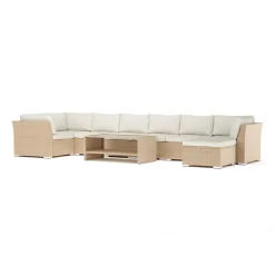 Loungesoffa Comfort Garden Wisconsin utomhus U-soffa 8-sits med vändbar divan