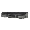 Loungesoffa Comfort Garden Wisconsin utomhus U-soffa 7-sits med vändbar divan