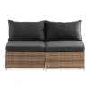Loungesoffa Comfort Garden Wisconsin utan Armstöd 2-sits UtomhusBrun