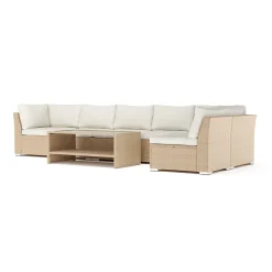 Loungesoffa Comfort Garden Wisconsin utomhus divansoffa 6-sits vändbar