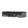 Loungesoffa Comfort Garden Wisconsin utomhus U-soffa 7-sits med öppet avslut