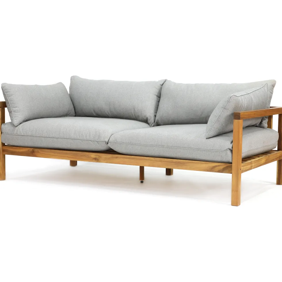 Loungesoffa Venture Home Moa Akacia/Grå, 2-Sits Utesoffa med Dyna