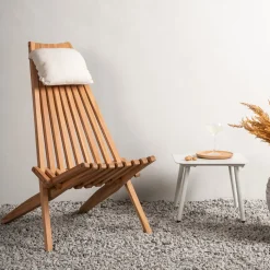 Loungestol Venture Home Kenya Utomhus, Klassisk Trästol i Teak
