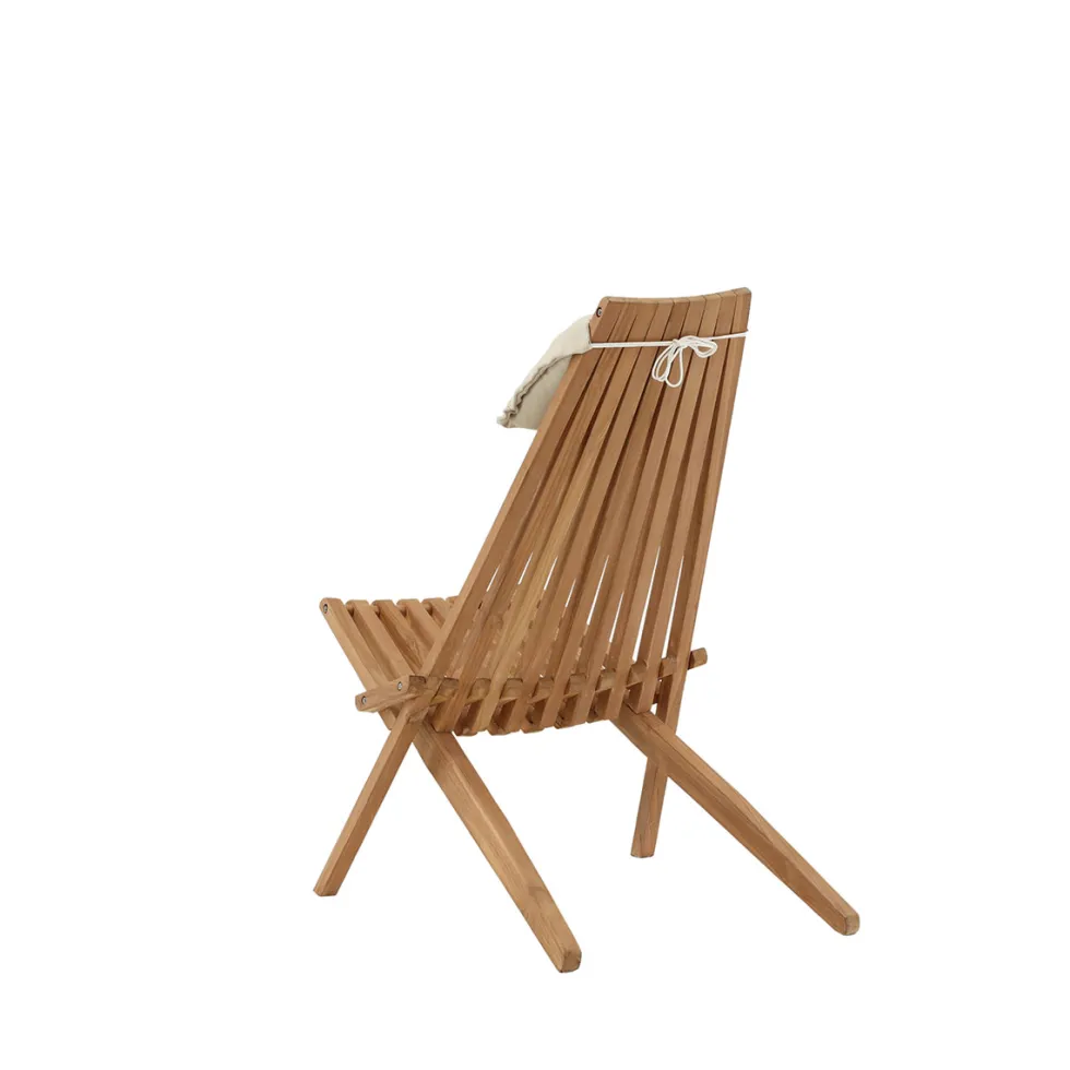 Loungestol Venture Home Kenya Utomhus, Klassisk Trästol i Teak
