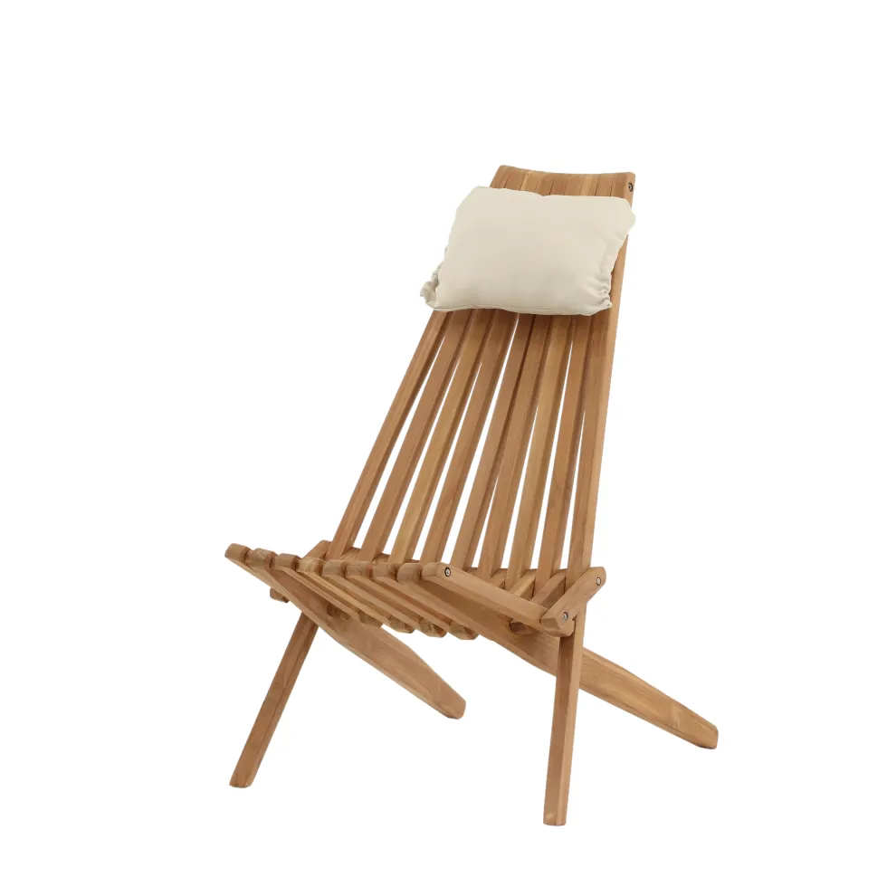Loungestol Venture Home Kenya Utomhus, Klassisk Trästol i Teak