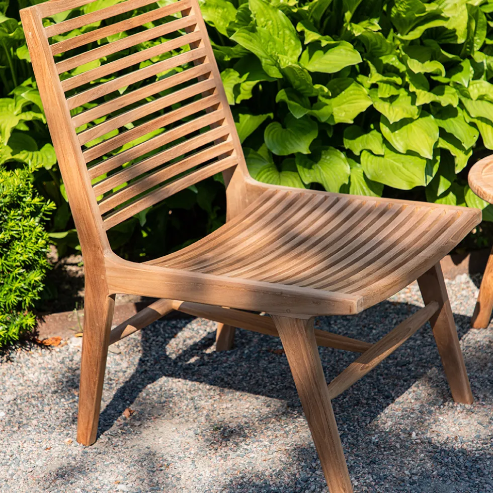 Loungestol Venture Home Ribbon Utomhusstol i Naturfärgad Teak
