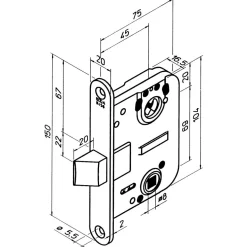 Låshus ASSA 9456