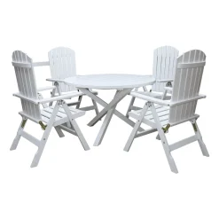 Matgrupp Baltic Garden Scottsdale Ø112 Med 4 Kungshamn Stolar