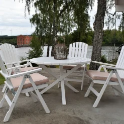 Matgrupp Baltic Garden Scottsdale Ø112 Med 4 Kungshamn Stolar