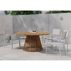 Matgrupp Comfort Garden Lakenview Matbord Rund 150 med 6 Las Vegas Karmstolar
