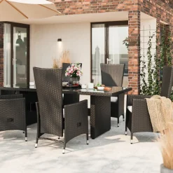 Matgrupp Comfort Garden Majestic med 6 Jenny FåtöljerSvart