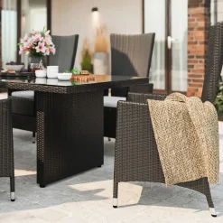 Matgrupp Comfort Garden Majestic med 6 Jenny FåtöljerSvart