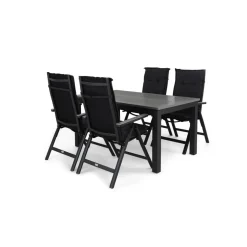 Matgrupp Comfort Garden Monaco Matgrupp Utomhus 152-210x90 med 4 Maggie Positionsstol m Dyna