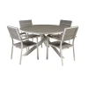 Matgrupp Comfort Garden Parma Matgrupp Utomhus Rund Ø140cm med 4 Levels Stapelbara Matstolar