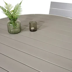 Matgrupp Comfort Garden Parma Matgrupp Utomhus Rund Ø140cm med 4 Levels Stapelbara Matstolar