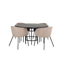 Matgrupp furniture/fashion Copenhagen Ø140 cm med 4 Berit Stolar