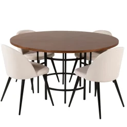 Matgrupp furniture/fashion Copenhagen med 4 Valentina Manchester Stolar