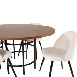 Matgrupp furniture/fashion Copenhagen med 4 Valentina Manchester Stolar