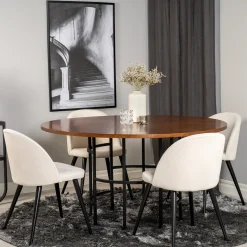 Matgrupp furniture/fashion Copenhagen med 4 Valentina Manchester Stolar