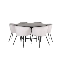Matgrupp furniture/fashion Copenhagen Ø140 cm med 6 Berit Stolar