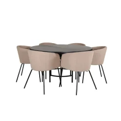 Matgrupp furniture/fashion Copenhagen Ø140 cm med 6 Berit Stolar