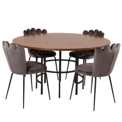 Matgrupp furniture/fashion Copenhagen med 4 Gråa Limhamn Light Stolar