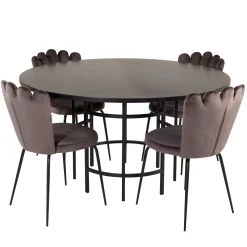 Matgrupp furniture/fashion Copenhagen med 4 Gråa Limhamn Light Stolar