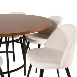Matgrupp furniture/fashion Copenhagen med 6 Valentina Sammet Stolar