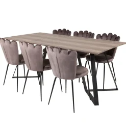 Matgrupp furniture/fashion Madde med 6 Limhamn Light Stolar