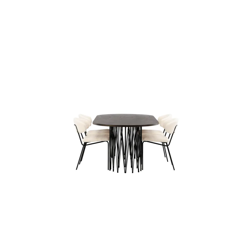 Matgrupp furniture/fashion Stone med 4 Chico Stolar