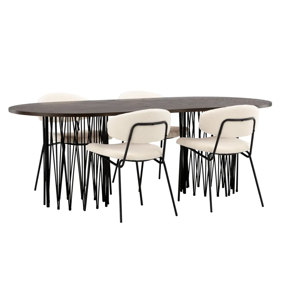 Matgrupp furniture/fashion Stone med 4 Chico Stolar