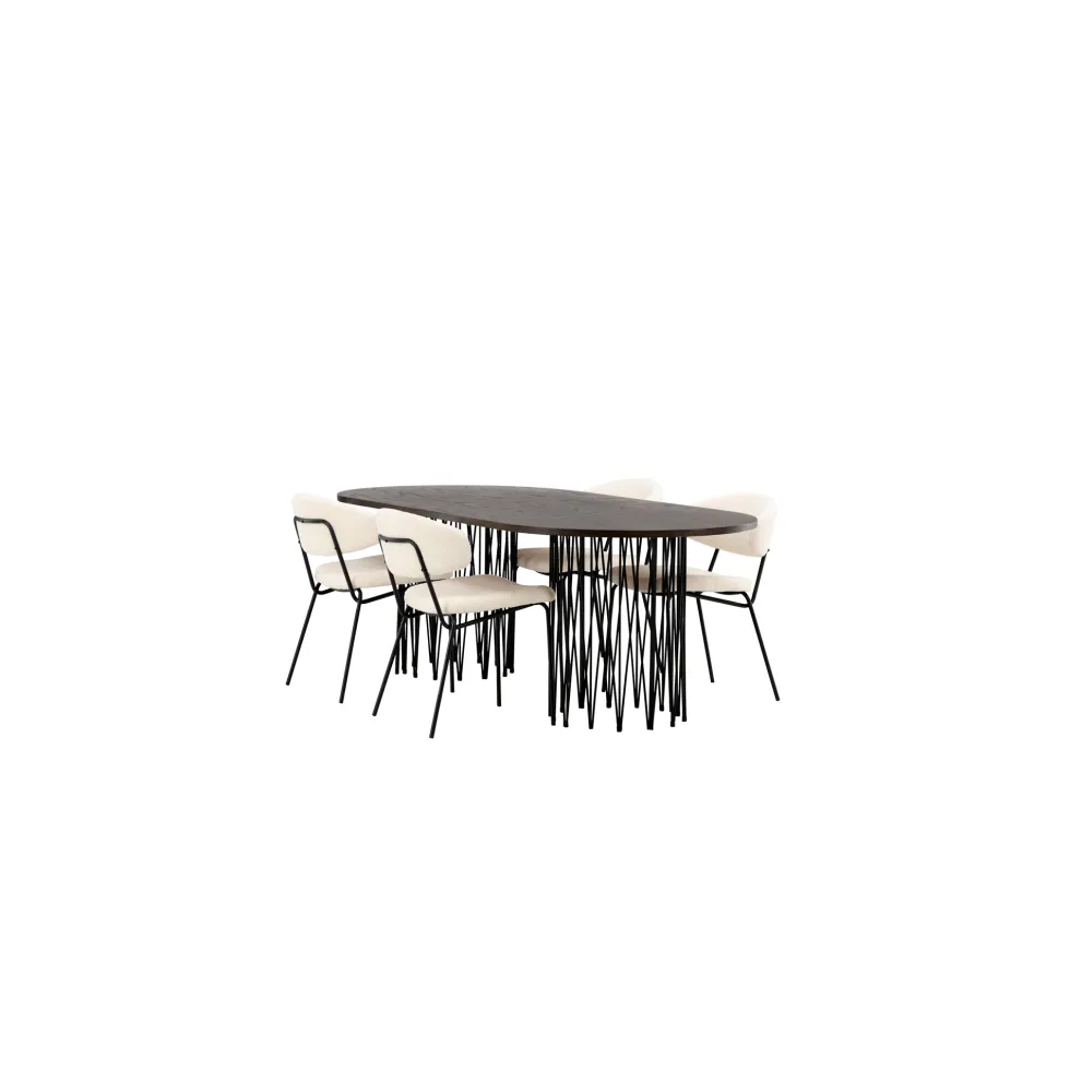 Matgrupp furniture/fashion Stone med 4 Chico Stolar