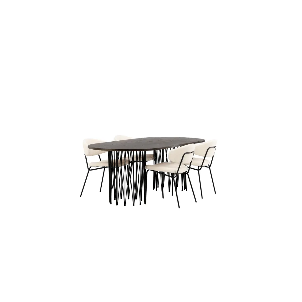 Matgrupp furniture/fashion Stone med 4 Chico Stolar