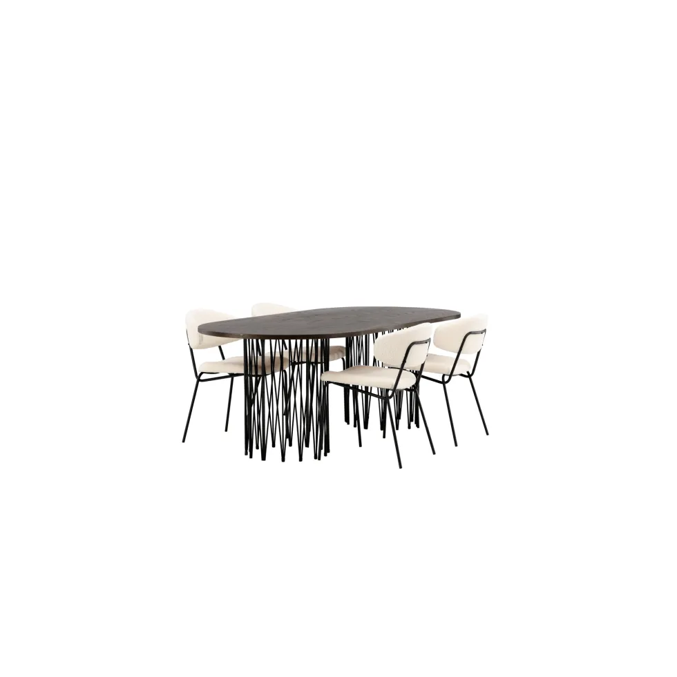 Matgrupp furniture/fashion Stone med 4 Chico Stolar