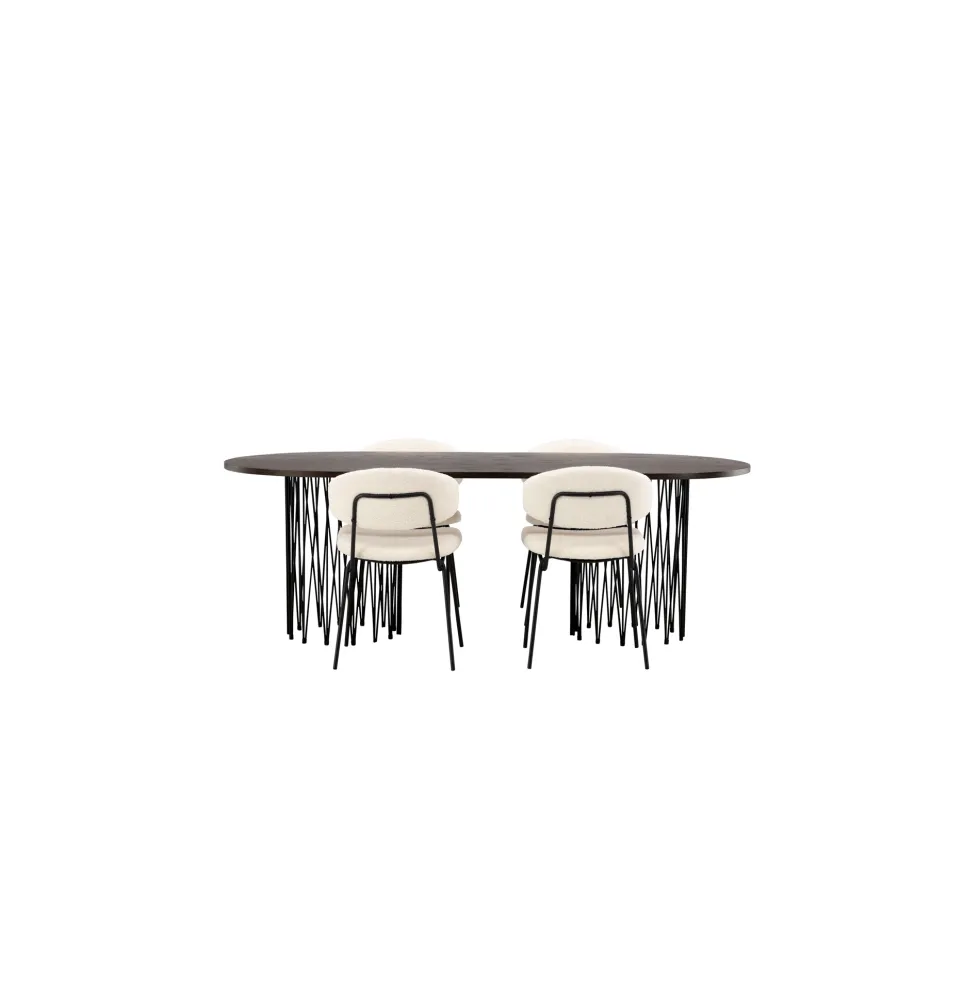 Matgrupp furniture/fashion Stone med 4 Chico Stolar