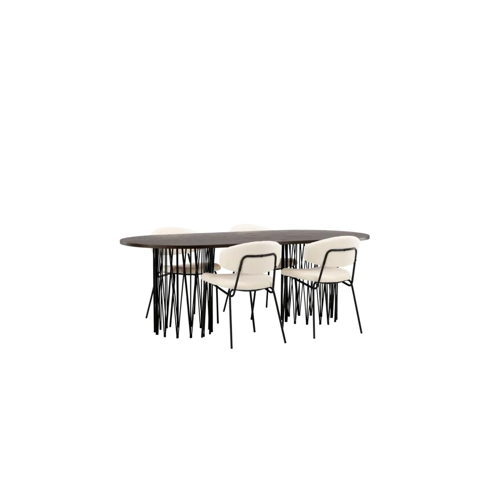 Matgrupp furniture/fashion Stone med 4 Chico Stolar