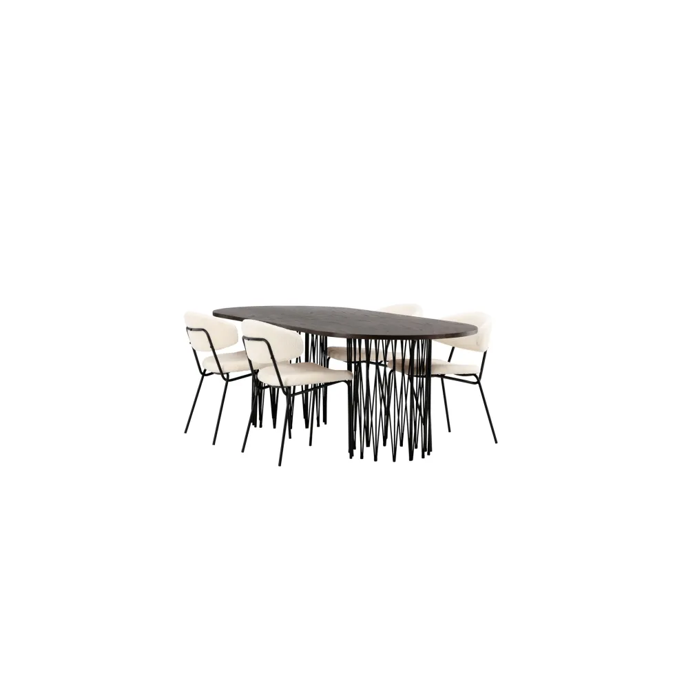 Matgrupp furniture/fashion Stone med 4 Chico Stolar