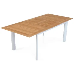 Matgrupp Hillerstorp Nydala 4 Karmstolar Teak/Vit