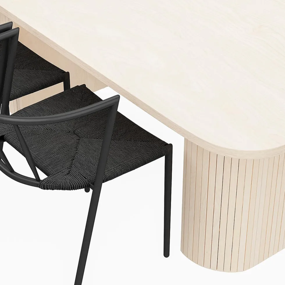 Matgrupp In Living Kopparbo med 4 st Winston stolarNatur/Svart