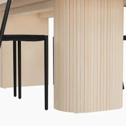 Matgrupp In Living Kopparbo med 4 st Winston stolarNatur/Svart