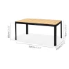 Matgrupp LifestyleGarden Portals 160 cm med 4 Lite StolarSvart/Teak